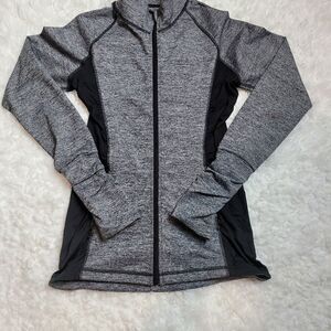 Victorias Secret Jacket Womens Small VSX Sport Zip Up Grey Athletic Running